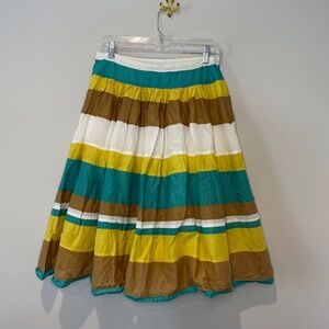 Grace Elements Cotton  Flair striped skirt - SIZE 6 Colorful